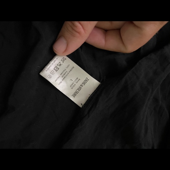 Zadig & Voltaire Black with Gold Trim Collar Dress - Picture 9 of 11